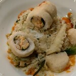 ビストロ　アギャット - 天使の海老は鱧で巻いて米粉で揚げています