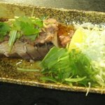 満月茶家 - メジまぐろのステーキ梅おろし