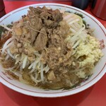 ラーメン二郎 - ラーメン小　850円、野菜増し、にんにくマシ、脂増し増し