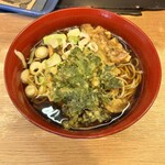 六文そば 金杉橋店 - いかゲソ天+春菊天そば