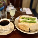 高山珈琲 - ブレンドコーヒー メール
            サンドウィッチ(E)ハム、玉子、チェダーチーズ