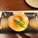 Kamameshi To Ippinryouri To Osake No Omise Enju - アスパラと帆立バター焼き