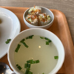 ティーヌン - 【スープ】と【生春巻】　良い味でした♪『グッジョブ⁉︎』　　(*≧∀≦*)