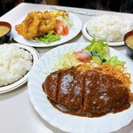 Fuji Ranchi - デミグラチキンカツ定食(900円)