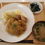 トーコーキッチン - ドライカレーチキン　副菜二品、豚汁