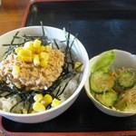 中華そば 麺や食堂 - とりマヨ丼(平日ランチタイムのセットメニュー)