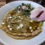 めん処 きよ洲 - サバとオリーブの芳醇ぶたらぁめん850円税込いわぎんアプリクーポンで大盛り無料！