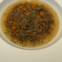 Empire Steak House Roppongi - 牛挽肉とお野菜のコンソメスープ？かな
