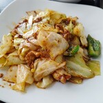 中華料理 桃菜 - 「回鍋肉」は定食です。写真はおかずのみを。