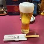 中国料理 三鶴 - 生ビール