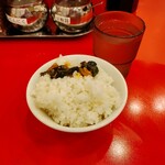 麺屋 旭 - 税込み１００食べ放題ライス＋裏カッパ
