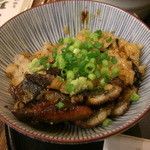 ひつまぶし 稲生 エスカ店 - 第2段階の薬味をかけたところ