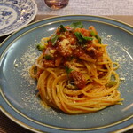 ジューダバレリーノ - ｲｶと小松菜のﾄﾏﾄｿｰｽ