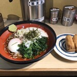 そばの神田東一屋 - アサソバビンボー！　
      冷し朝そば＋とろろ＋いなり寿司！