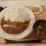 トーコーキッチン - シェフのハヤシライス　副菜二品、豚汁