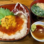 ふる川 - うに&いくら丼＝1500円
            ※ランチメニュー