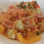 TATEYAMA イタリア食堂 - 夏野菜とベーコンのトマトソース