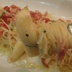 TATEYAMA イタリア食堂 - 桃と生ハムとブッフィラの冷製カッペリーニ