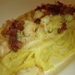 TATEYAMA イタリア食堂 - フェットチーネ 房州産空豆とえびのクリームソース