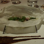 リストランテ カノフィーロ - メヌキとカキ、浜防風のカルトっチョ