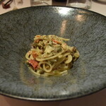 リストランテ カノフィーロ - 毛蟹とフキノトウのアーリオオーリオ　スパゲッティ 