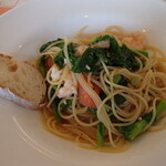 TATEYAMA イタリア食堂 - 菜の花と海老の小塩味のスパゲッティ