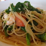 TATEYAMA イタリア食堂 - 菜の花と海老の小塩味のスパゲッティ
