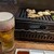 立ち飲み串店 藤家 - 料理写真:生ビール&鶏焼肉