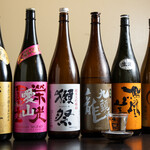 Yakitori Tokoro Shimamoto - 当店人気の日本酒と焼酎