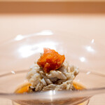 鮨仙八 - 2024.5 ワタリガニ（内子乗せ）と熊本産長茄子