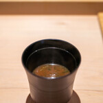 鮨仙八 - 2024.5 あおさのお味噌汁 出汁は魚のアラ