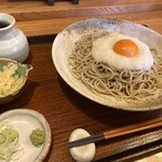 石臼挽き手打そば洸庵　満月 - 冷やし満月とろろそば（大盛）