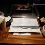 極味や 東京駅店 - 極味やハンバーグ（Mサイズ）＆特選伊万里牛ステーキ＋セット＋キリン一番搾り（中）（税込3,135+440+660円）