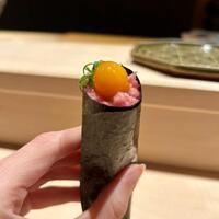 鮨 若尊 - ねぎとろ～うずらの卵乗せ