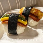 MUSUBI CAFE IYASUME Waikiki Beach Walk - SHRIMP TEMPURA & AVOCADO $3.88
            EEL AVOCADO EGG $4.88