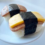 MUSUBI CAFE IYASUME Waikiki Beach Walk - EGG SPAM $2.58
            TERIYAKI $2.28