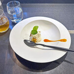 Japanese Soba Noodles 蔦 - デザートのプリンとアイスティー