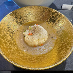 Japanese Soba Noodles 蔦 - スープを掛けてお茶漬け風にいただきます