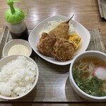 うどん家 丸孝 - アジから揚げ定食¥980-
