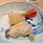 東麻布 天本 - 牡丹海老に北寄貝