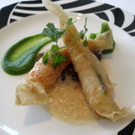 オテル・ド・ヨシノ - 【前菜②】足赤海老のガレット包み揚げ