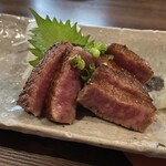 野武士 - 牛ランプたたき　※柔らか〜い。肉の赤身の味が濃くて、脂も少しだけのってて、牛タン以外では野武士で1番好きかも！明日も来ようかな！笑。