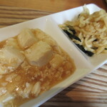 Taiyou to oribu - 切り干し大根とわかめの酢の物、甘口の麻婆豆腐