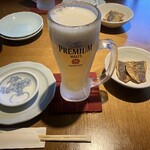 碧と風 - 付き出しと生ビール