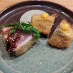 とんかつ 乃ぐち - カツオと泉州ナスのカツ