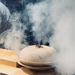 佳肴岡もと - 温石でほうろく蒸し