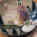 佳肴岡もと - 極上ヒラメ　醤油も塩もなしでどうする？