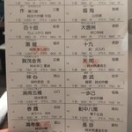 関 - 日本酒メニュー、3