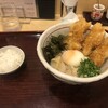 やのや - 料理写真:とり天釜玉ぶっかけうどん¥850