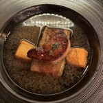 249559825 - スモークしたフォアグラ　清汁仕立て